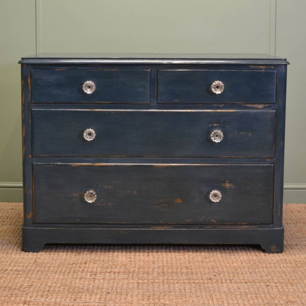 Victorian Country Painted Antique Chest Of Drawers