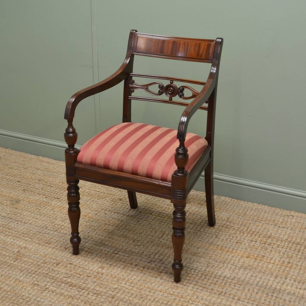 Fine Quality Regency Mahogany Antique Desk Chair