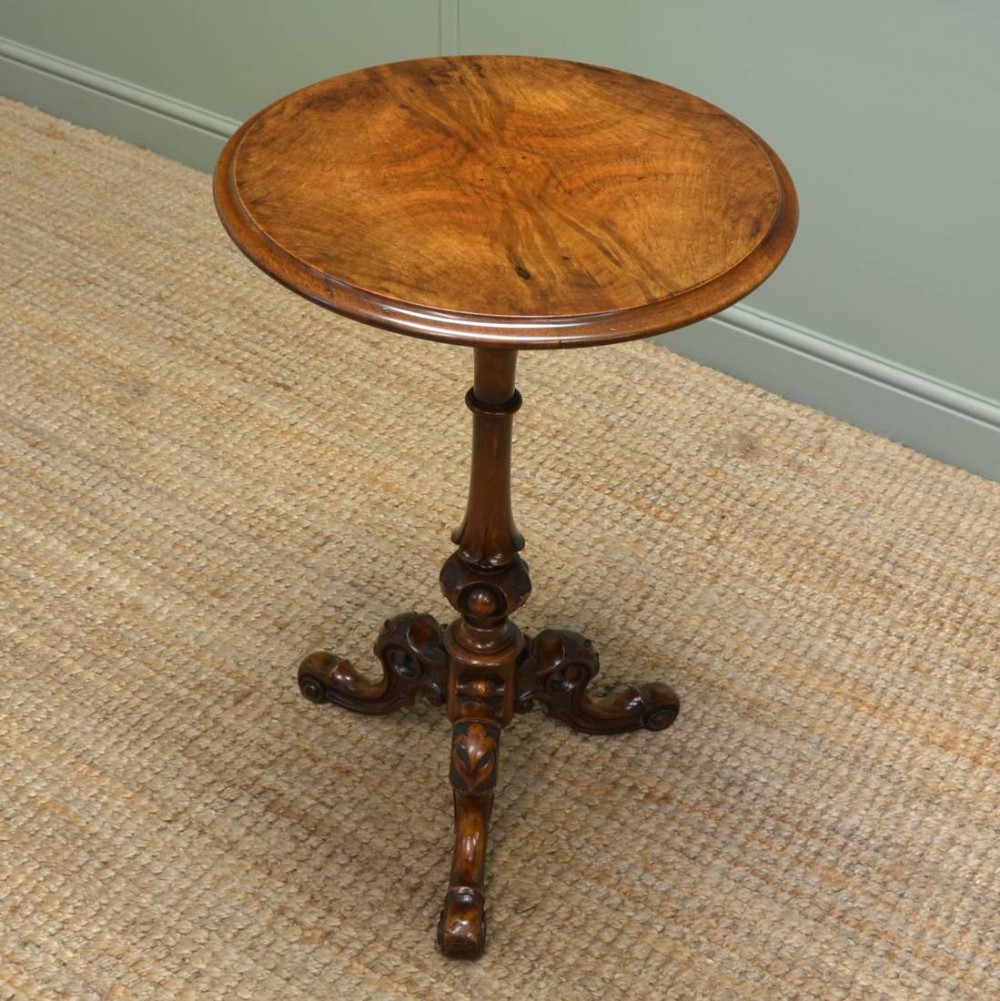 Beautifully Figured Victorian Walnut Antique Occasional Table