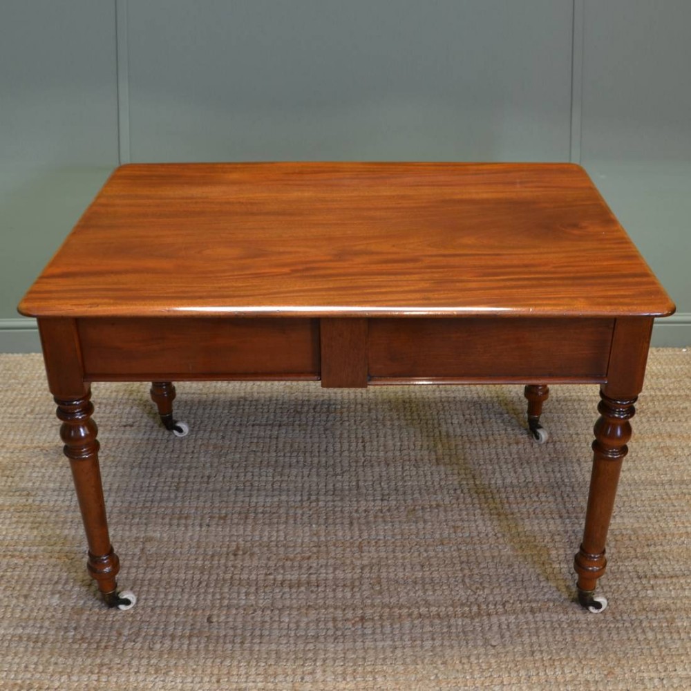 Magnificent Quality Victorian Figured Mahogany Antique Writing Table