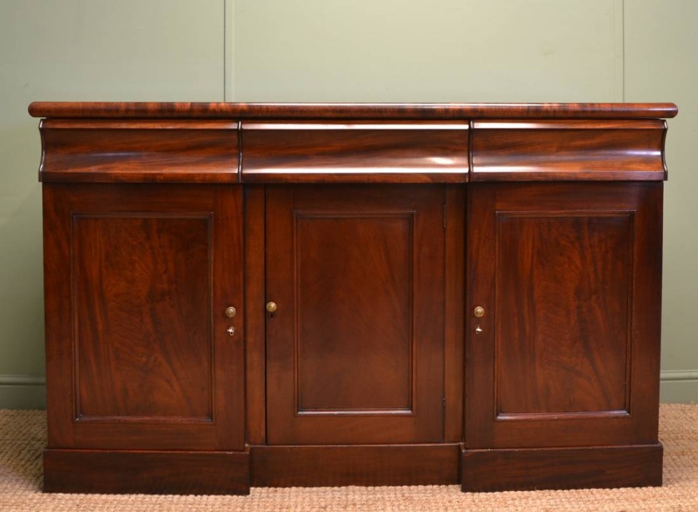 Quality Victorian Figured Mahogany Antique Sideboard
