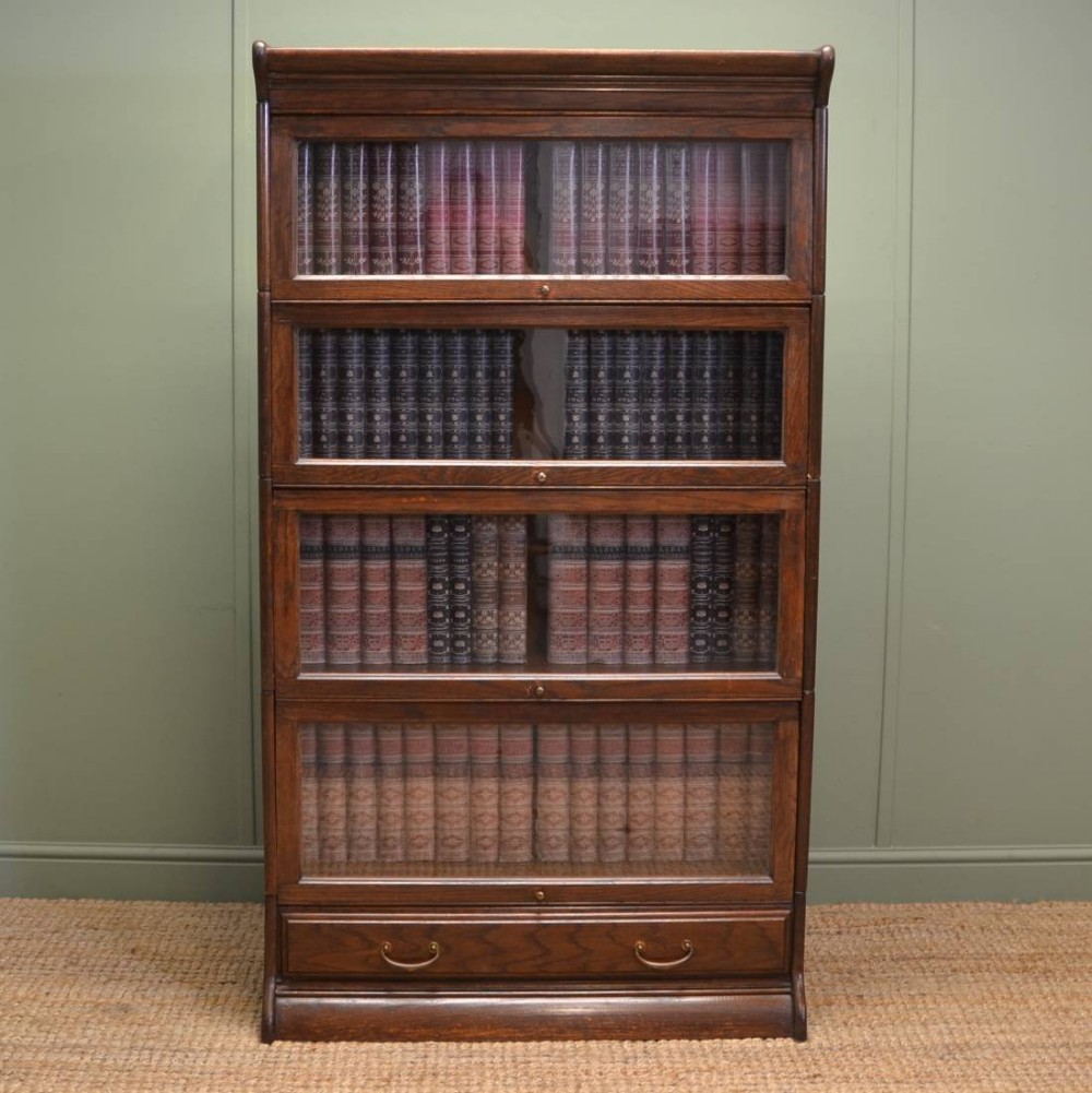 Antique Globe-Wernicke Design Edwardian Oak Bookcase