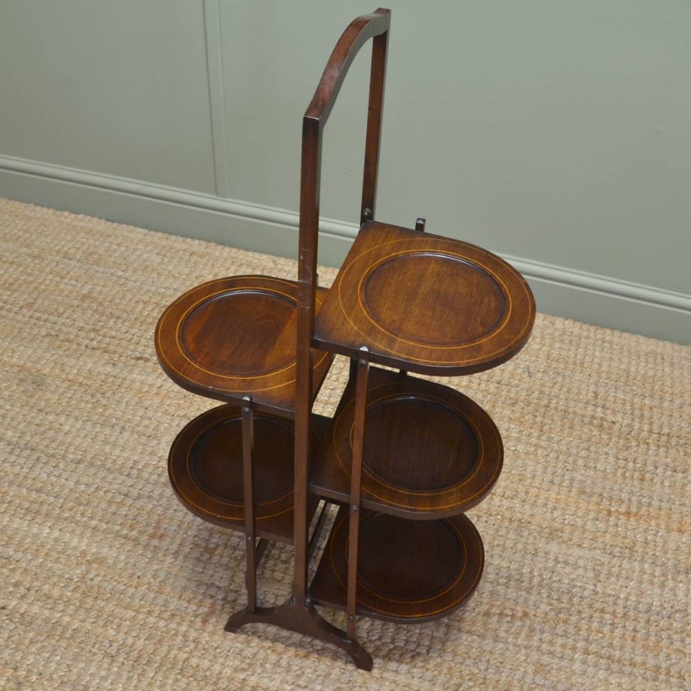 Quality Mahogany Antique Edwardian Cake Stand
