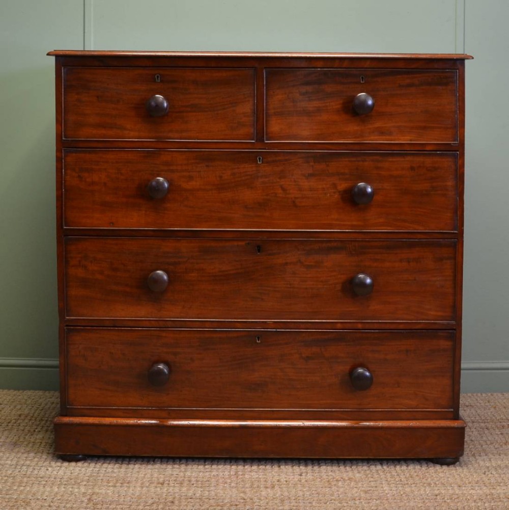 Quality Victorian Antique Mahogany Chest of Drawers