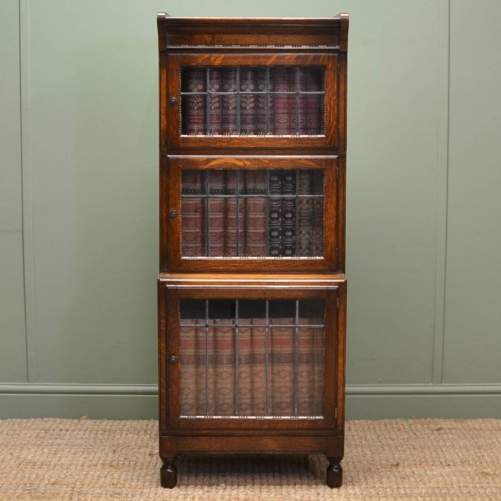 ‘Minty’ Edwardian Antique Office Bookcase of Small Proportions. 