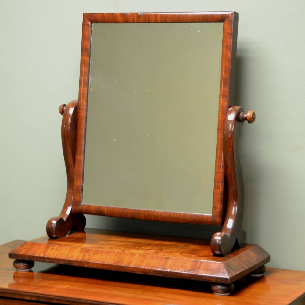Beautifully Figured Elegant Victorian Dressing Table Mirror 