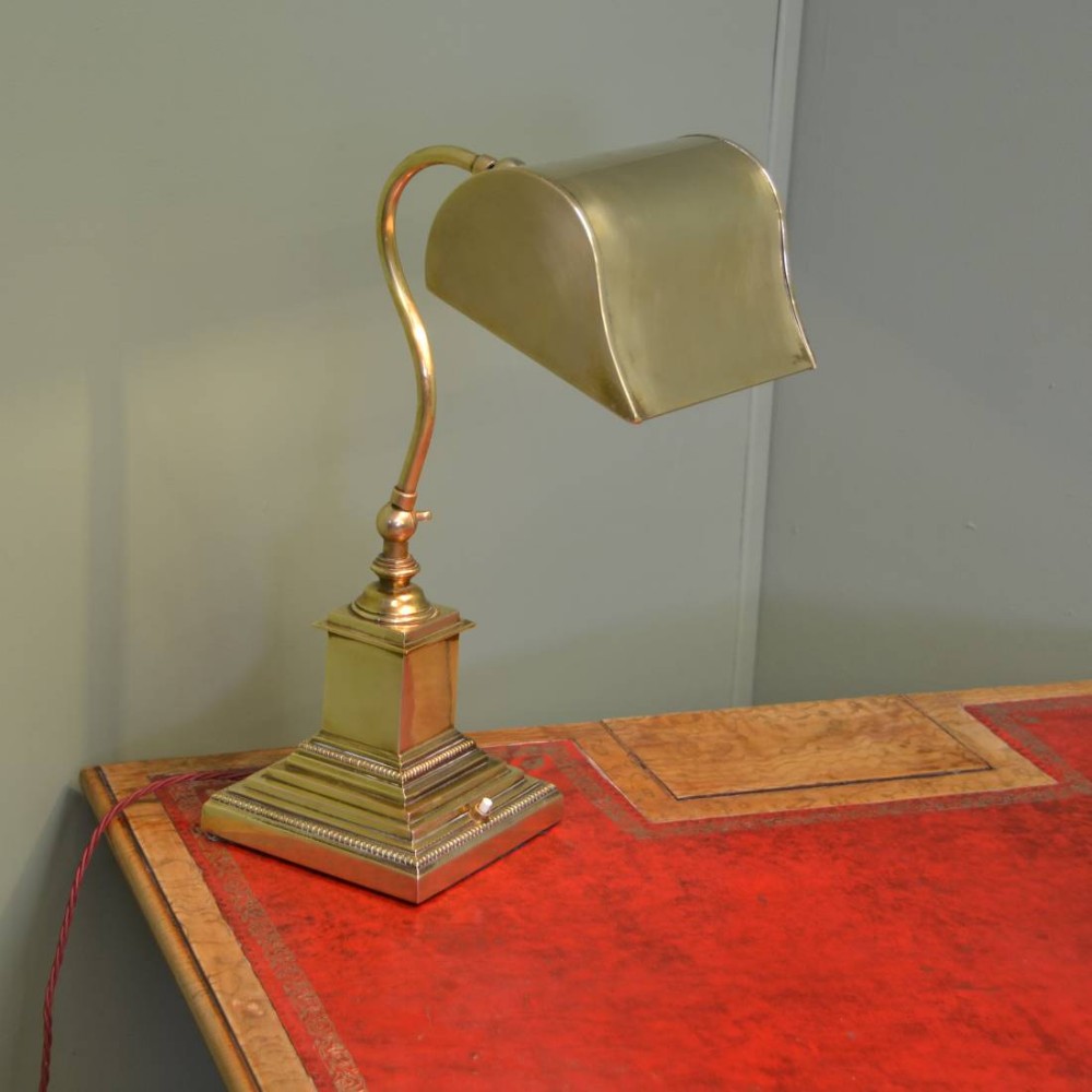 Solid Brass Antique Art Deco Desk Lamp