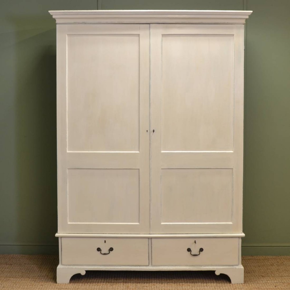 Characterful Georgian Painted Antique Wardrobe
