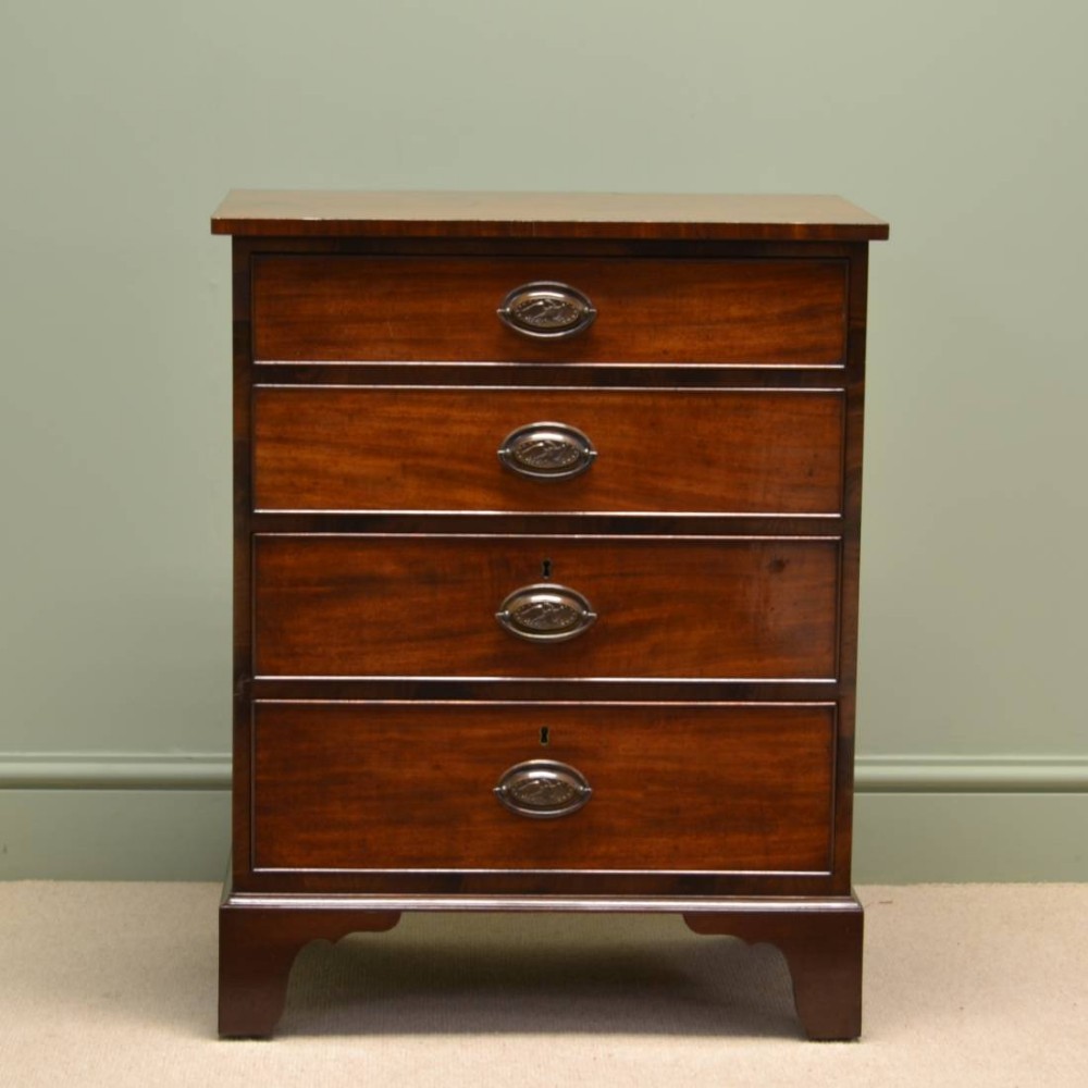 Small Edwardian Mahogany Antique Chest Of Drawers