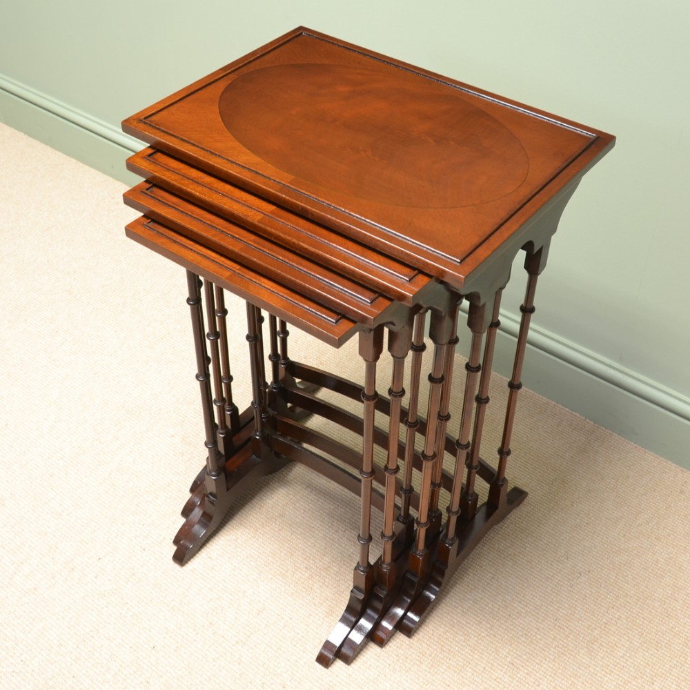 An Edwardian Inlaid Mahogany Quartetto of Antique Tables.