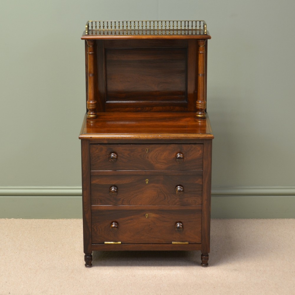 Rare Antique Rosewood Victorian Coal Purdonium.