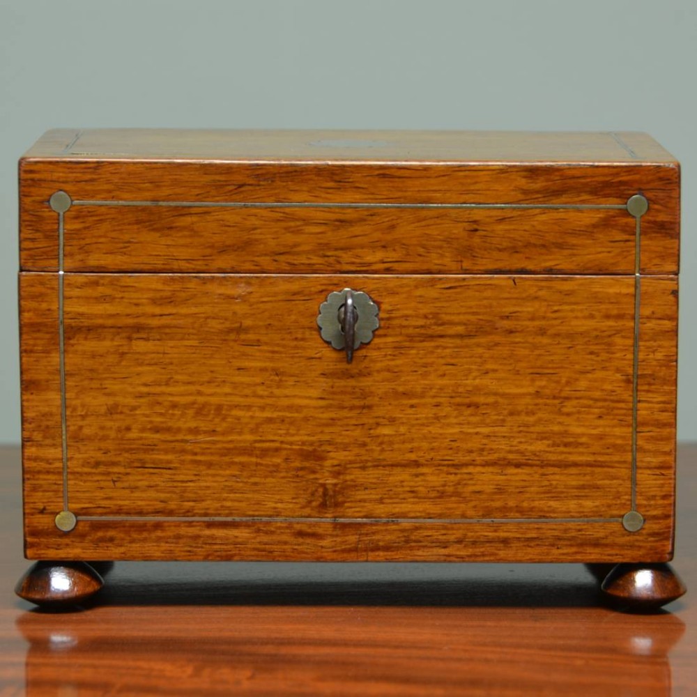 Spectacular Regency Rosewood Antique Tea Caddy