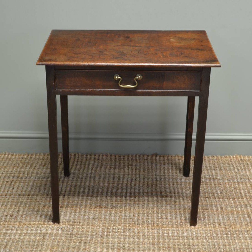 Small Georgian Country Oak Antique Side Table