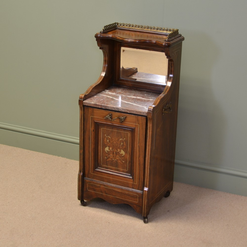 Unusual Victorian Rosewood Antique Coal Podonium.
