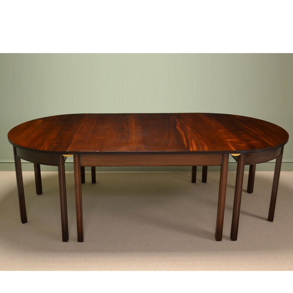 Large Waring and Gillows Figured Mahogany Antique Dining Table