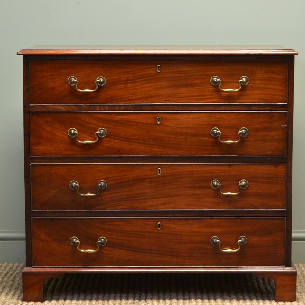 Beautifully Figured George III Small Antique Chest of Drawers