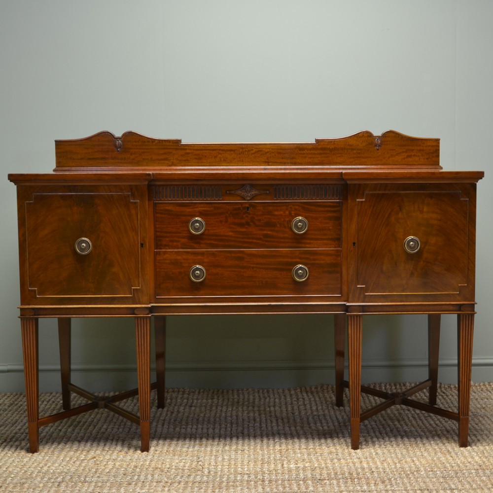 Spectacular Waring and Gillows Edwardian Figured Mahogany Antique Sideboard