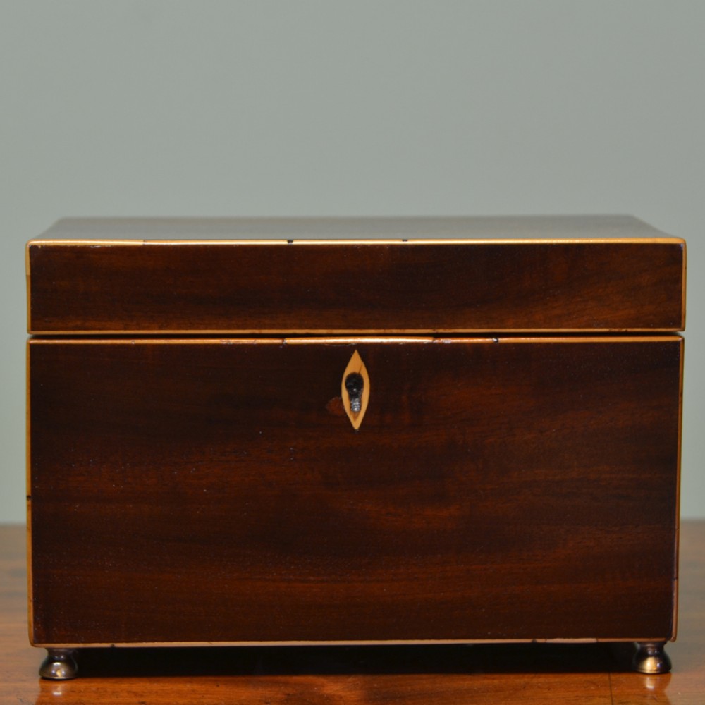 Fine Regency Mahogany Antique Tea Caddy 