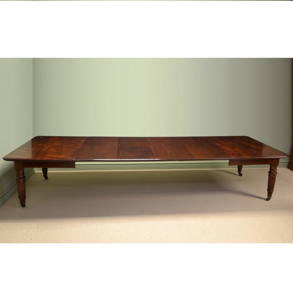 Huge 12ft Figured Mahogany Victorian Antique Dining Table