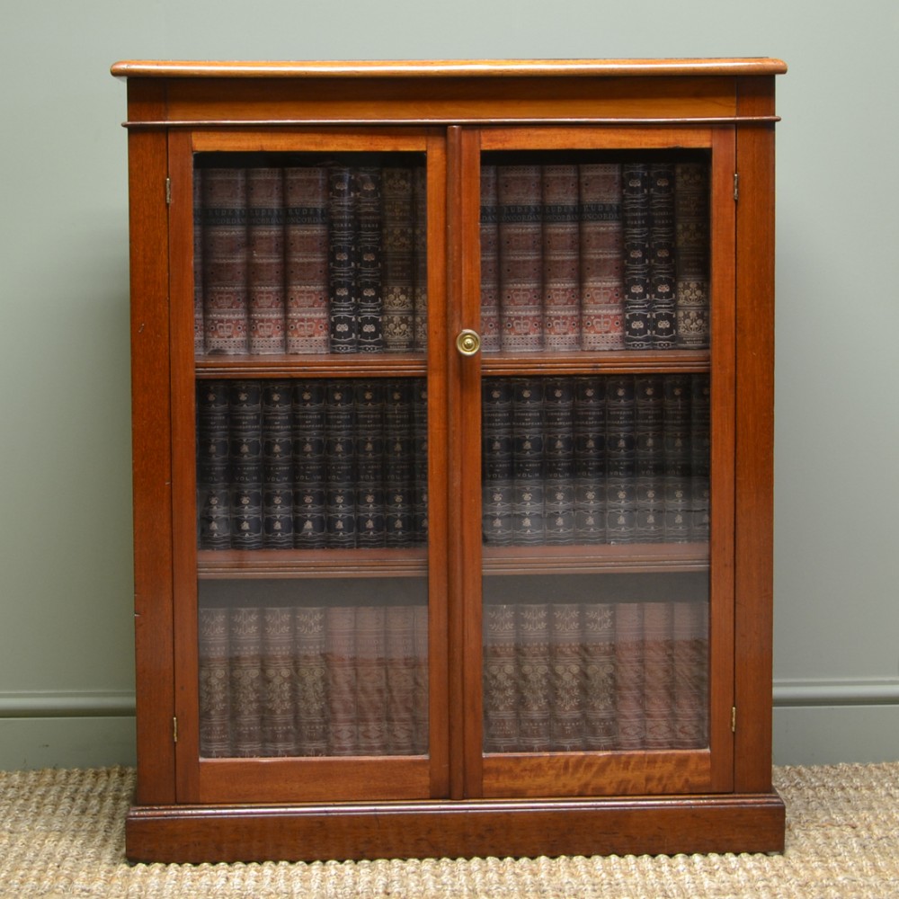 Small Victorian Mahogany Antique Glazed Bookcase