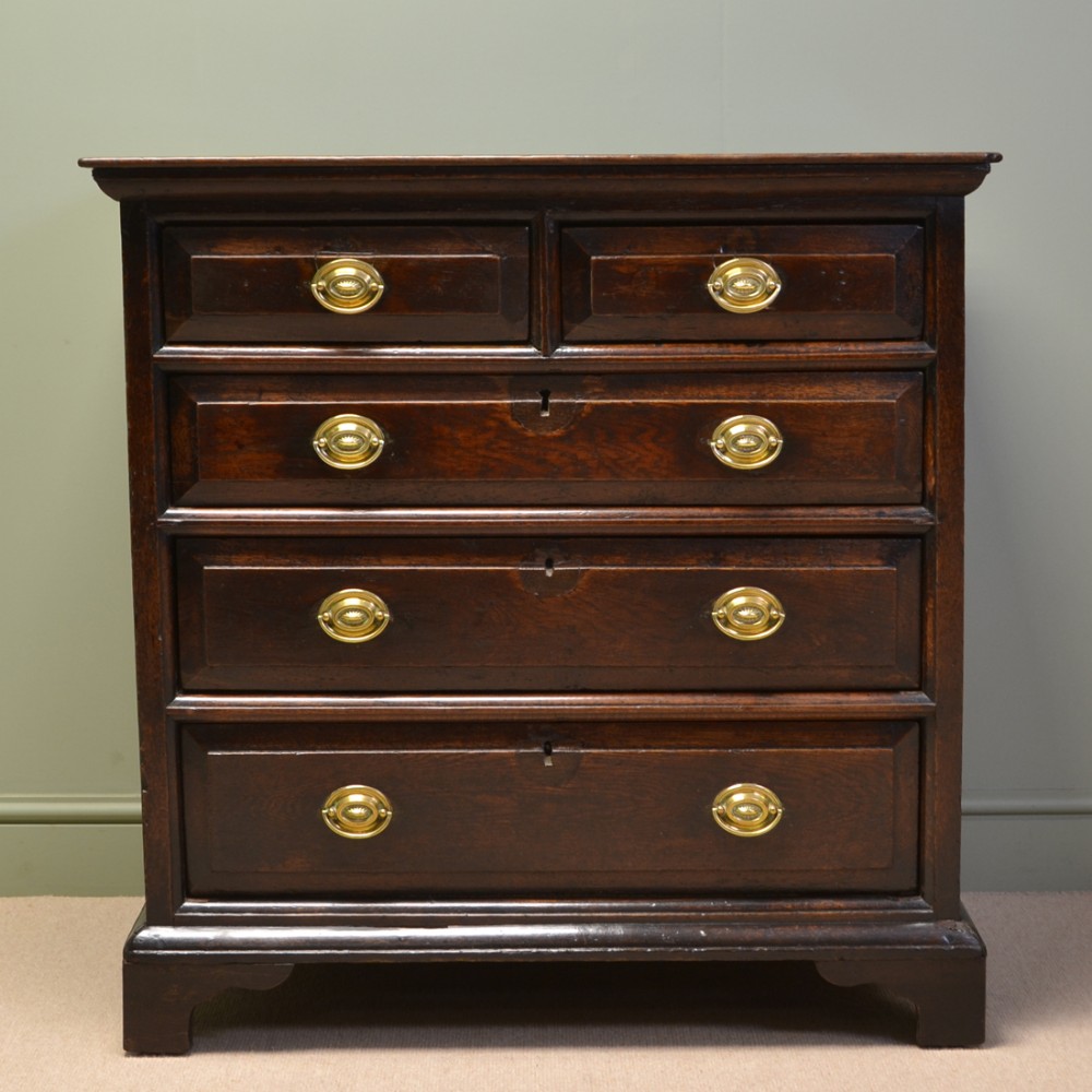 17th Century Period Oak Antique Chest Of Drawers