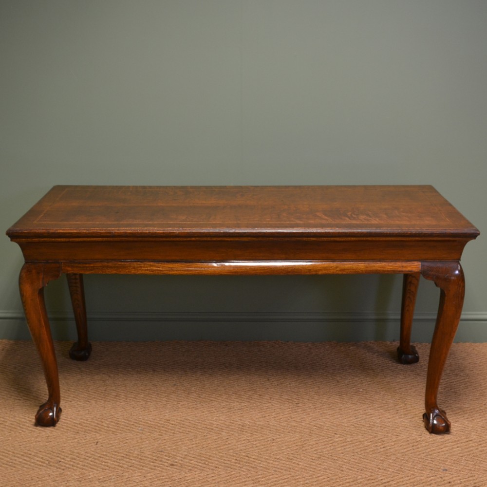Unusual Large Victorian Oak Antique Console Table