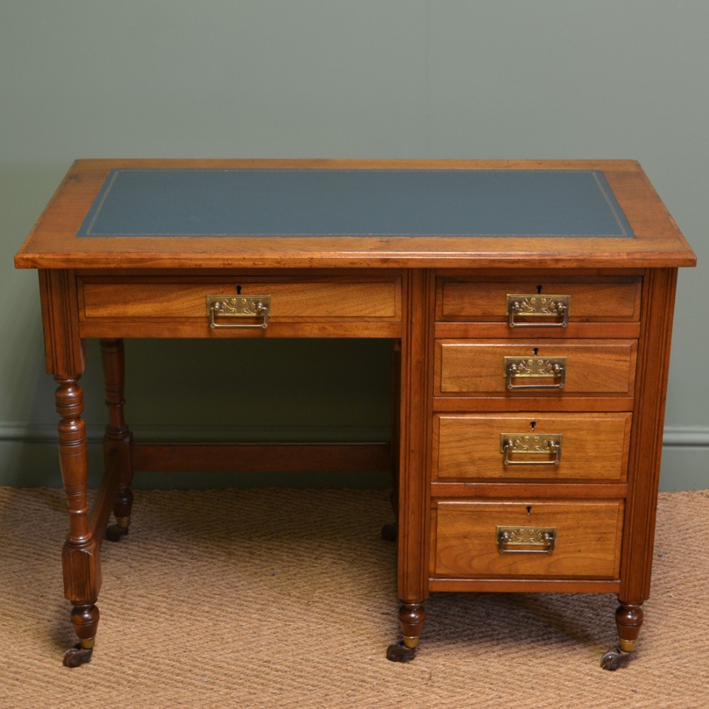 Victorian Arts And Crafts Small Walnut Antique Desk