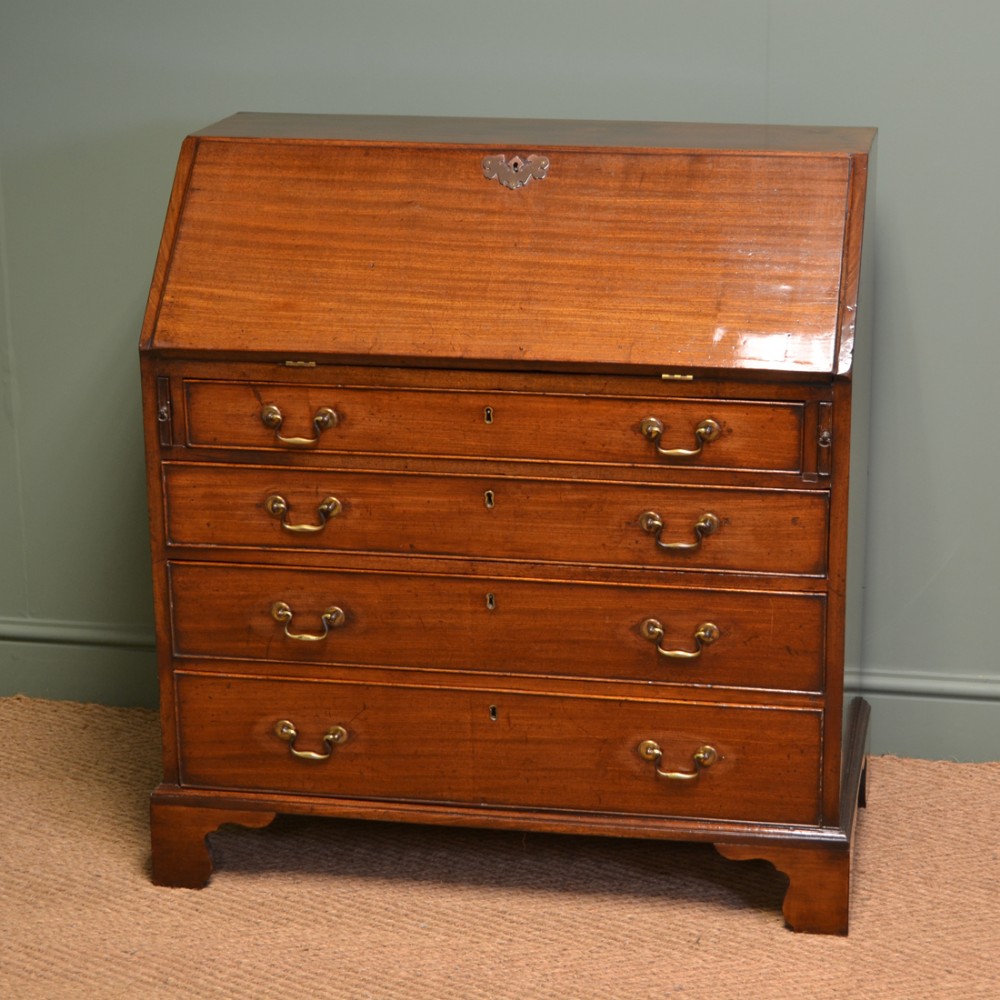 Small Georgian Mahogany Antique Bureau