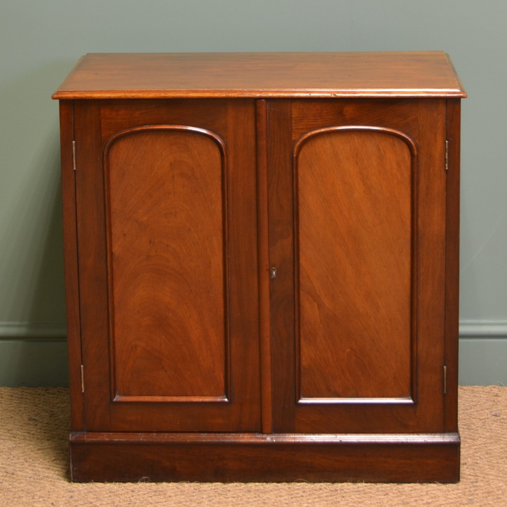 Quality Small Victorian Mahogany Antique Stationary Cupboard