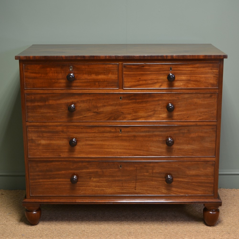 Superb Quality Regency Mahogany Antique Chest Of Drawers