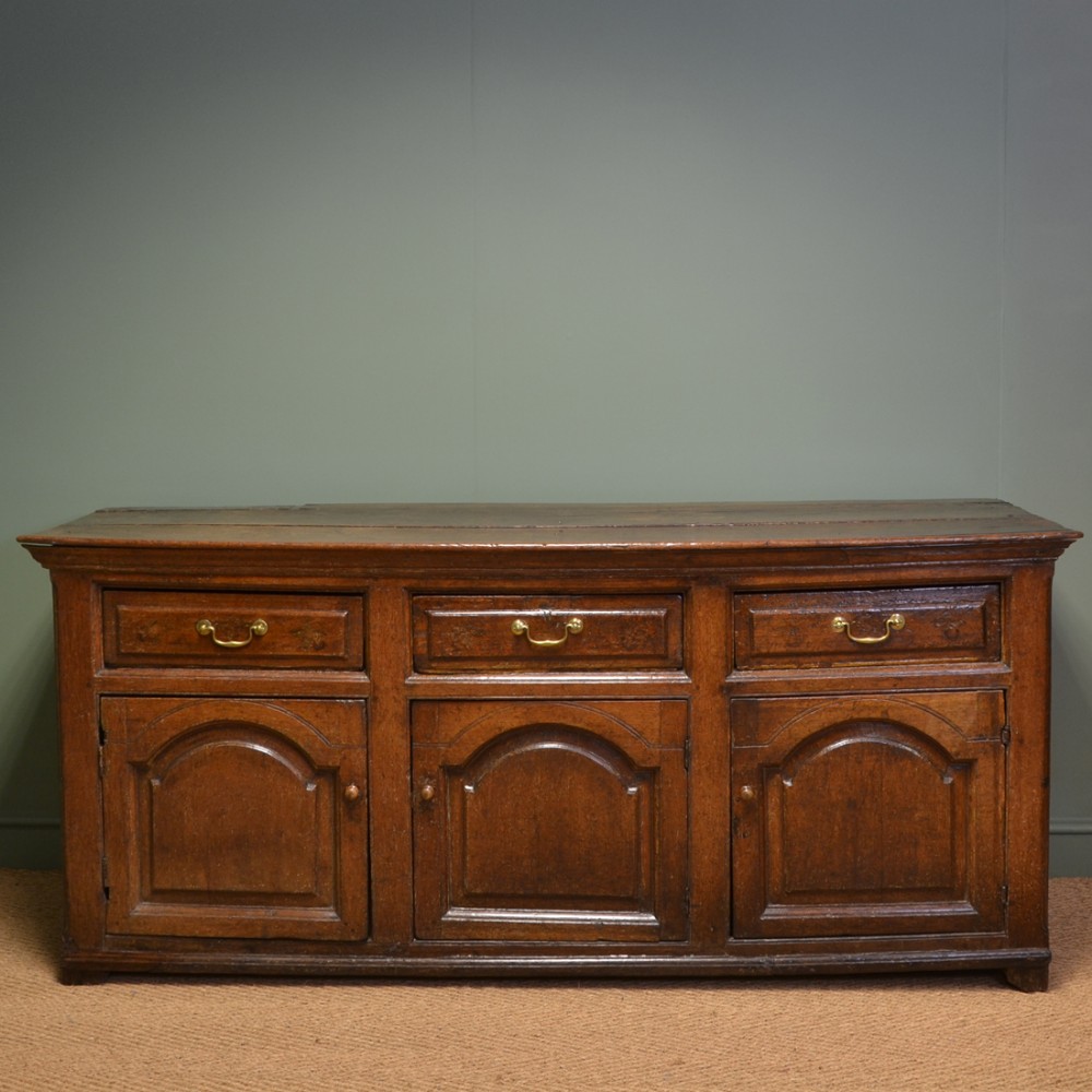 Large Country House George II Antique Oak Dresser Base