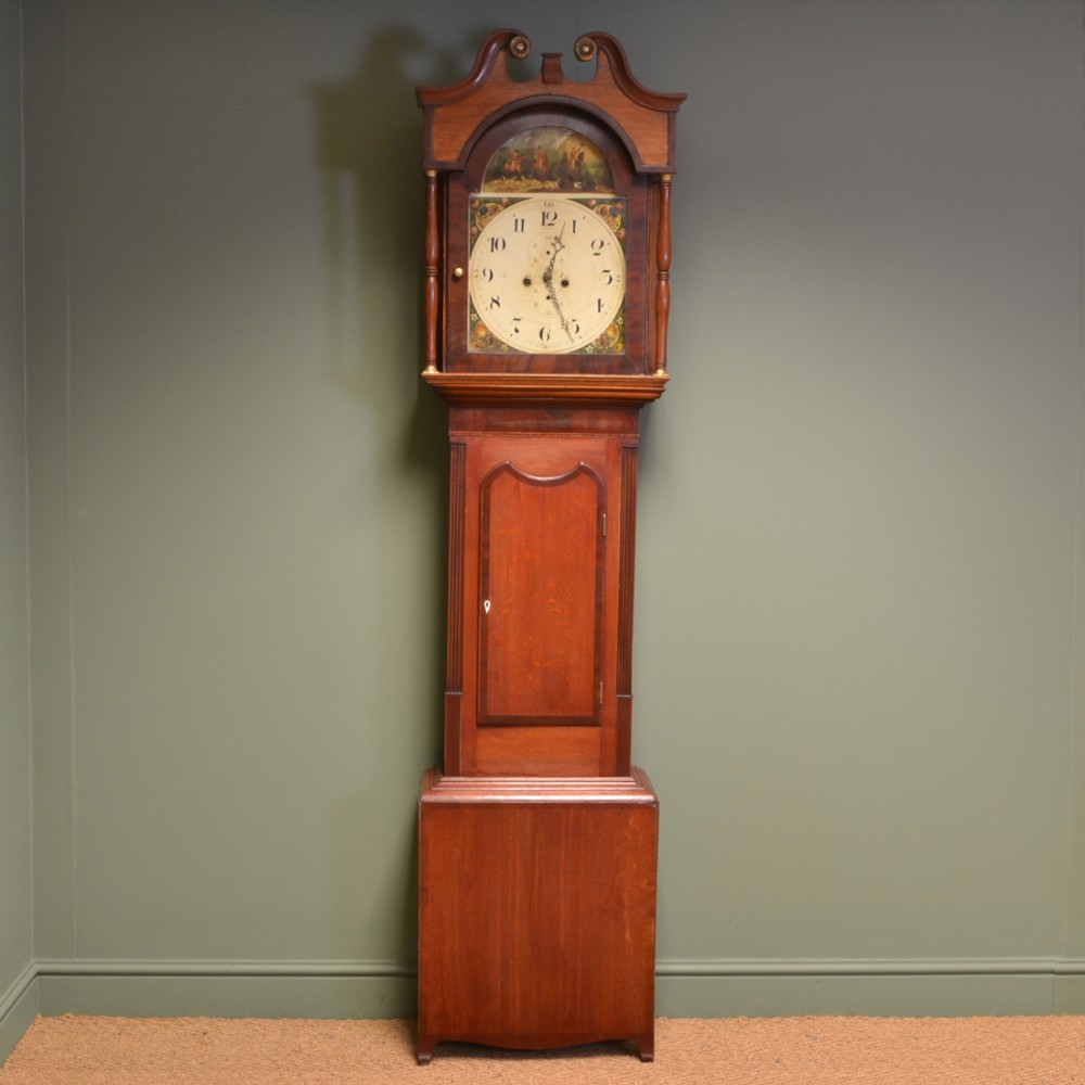 Georgian Mahogany Antique Grandfather Clock