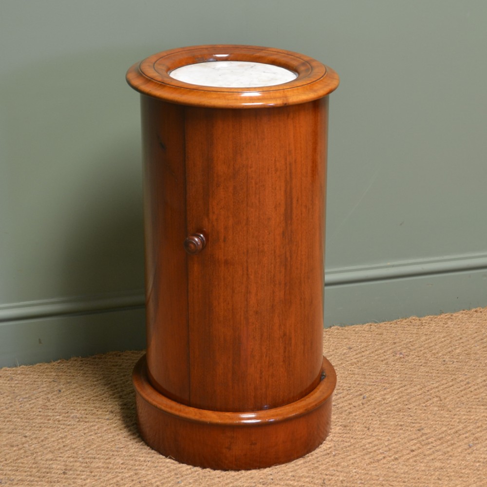 Stunning Cylindrical Victorian Antique Mahogany Cabinet