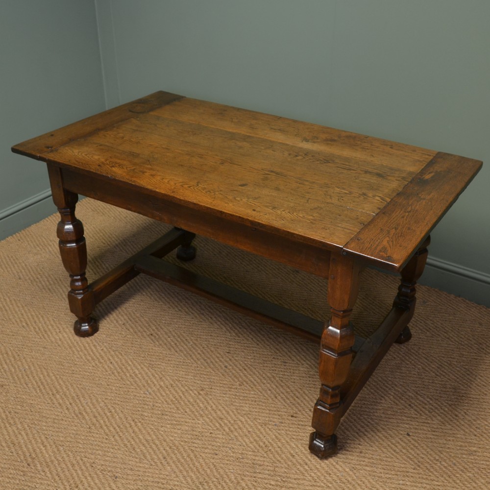 Victorian Oak Antique Small Refectory Dining Table