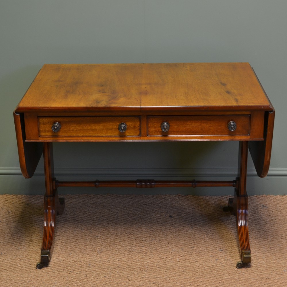 Beautifully Figured Victorian Mellow Mahogany Antique Sofa Table
