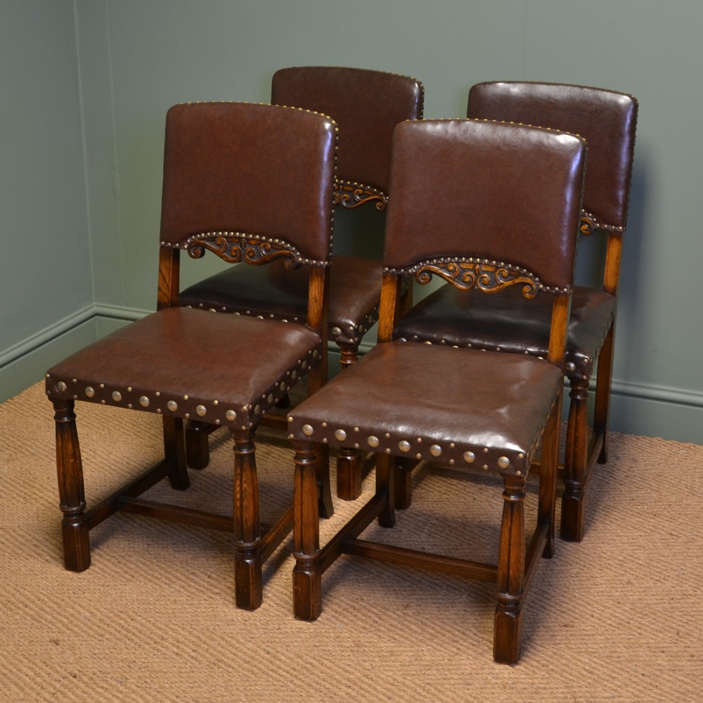 Quality Set of Four Edwardian Antique Dining Chairs