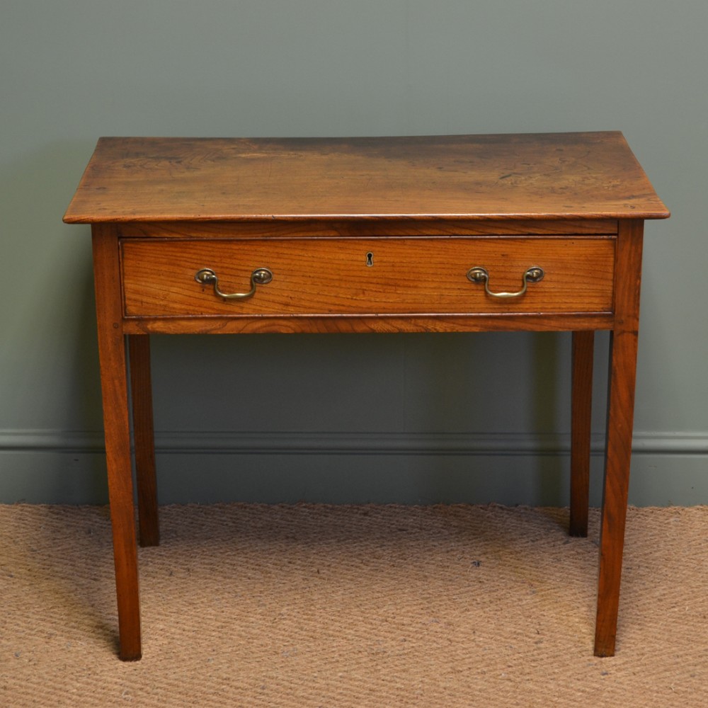 Rare Georgian Elm Antique Side Table