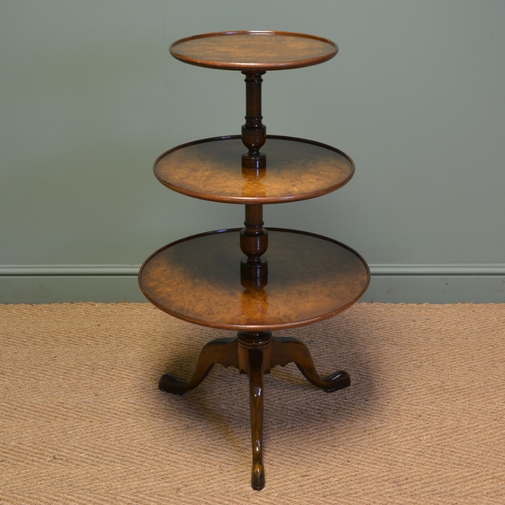 Stunning Pollard Oak Three Tier Occasional Antique Edwardian Table 