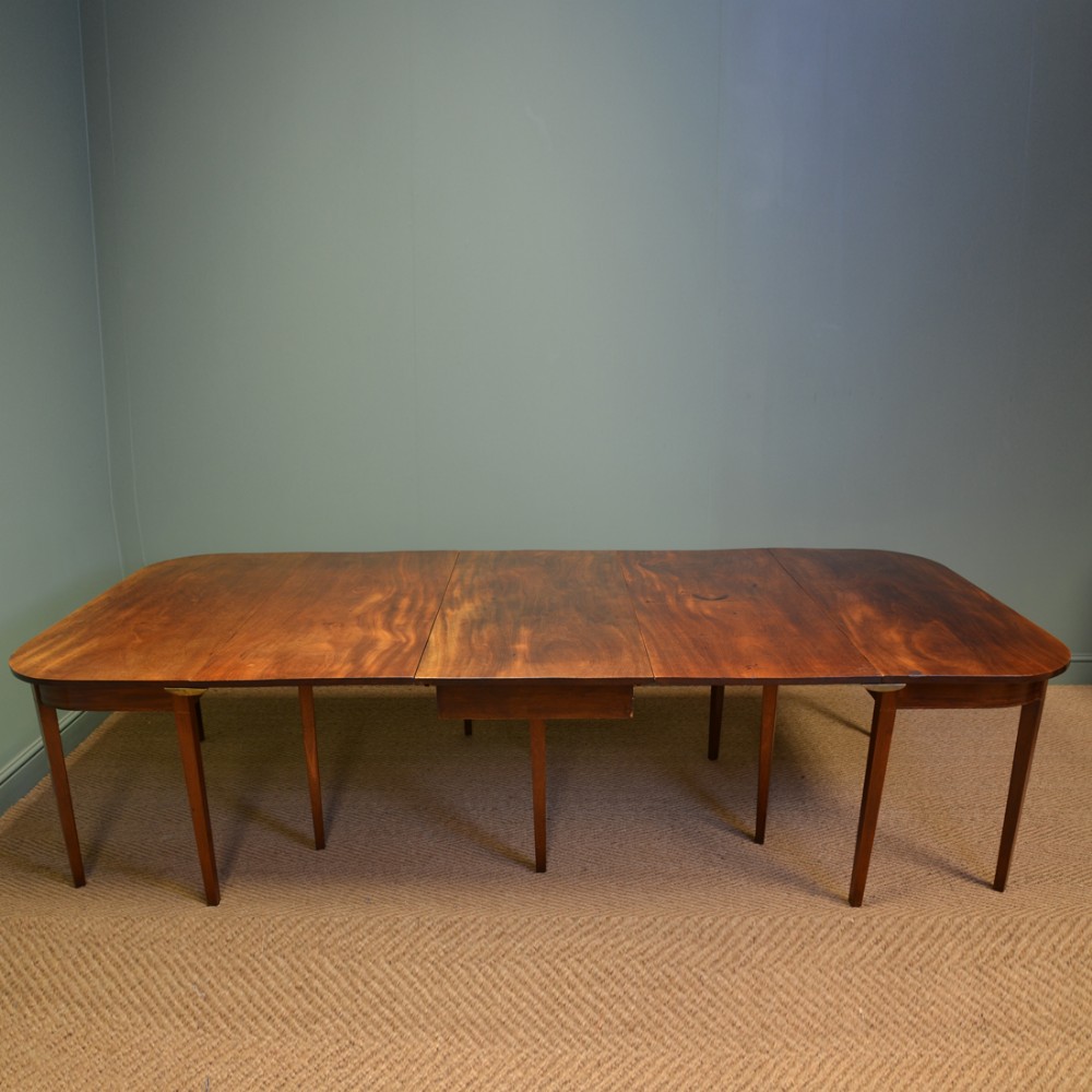 Large Georgian Country House Extending Mahogany Antique Dining Table