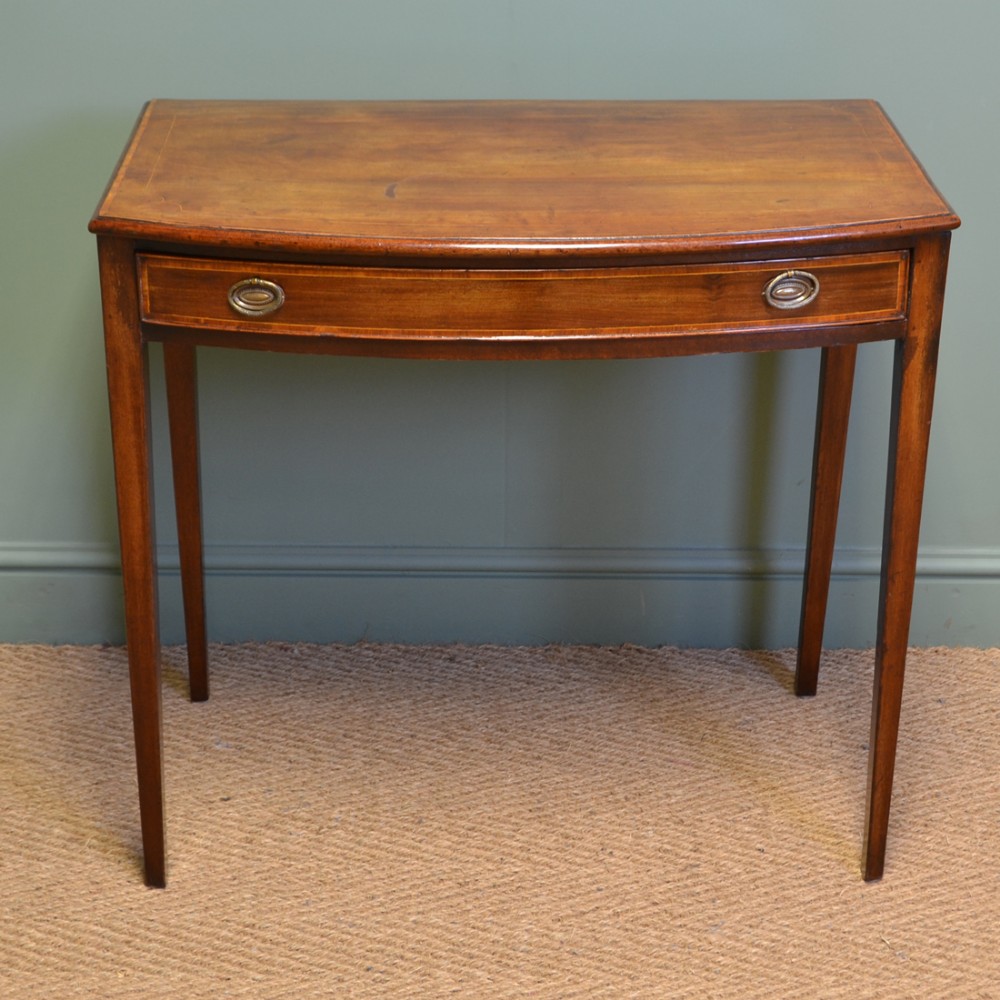 Elegant Country Victorian Mahogany Antique D End Side Table