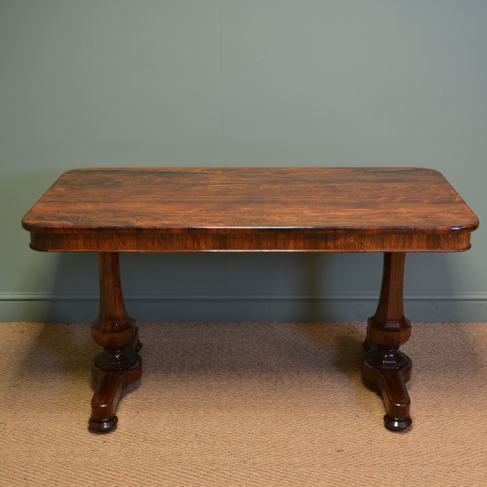 Large Spectacular Regency Rosewood Antique Writing Table