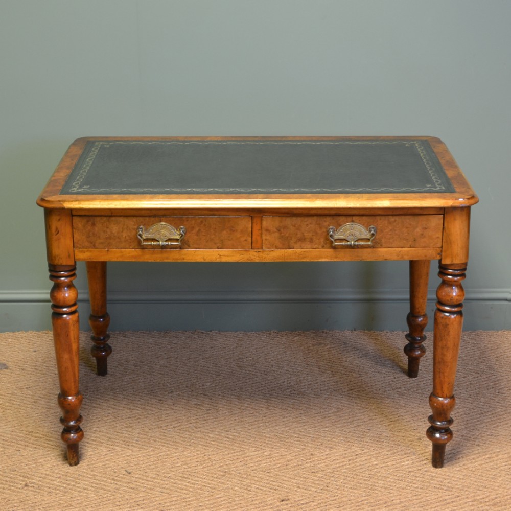 Stunning Victorian Figured Walnut Antique Writing Table