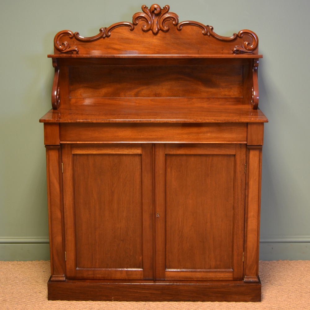Fine Quality Victorian Figured mahogany Antique Chiffonier