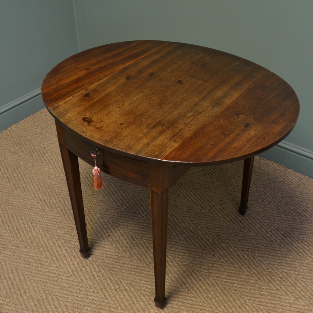 Regency Mahogany Country House Antique Drop Leaf Table