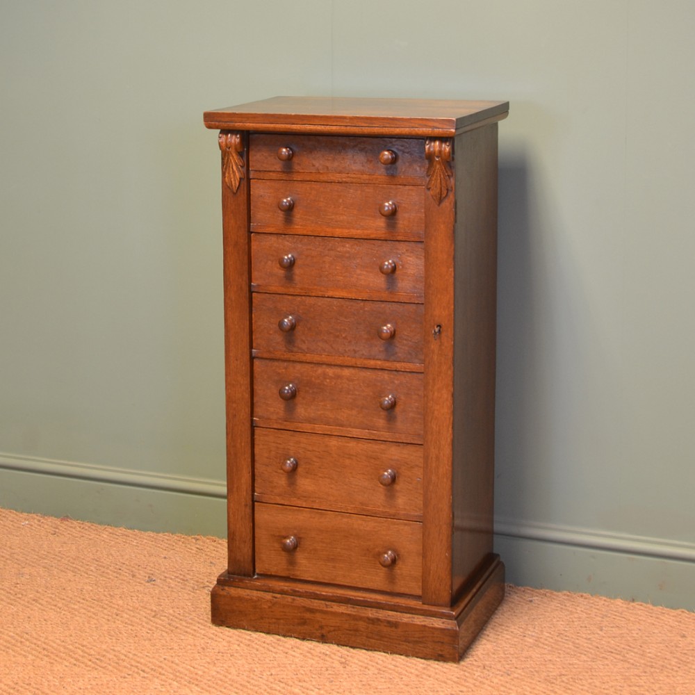 Victorian Oak Antique Wellington Chest