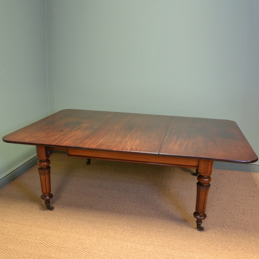 Quality Country House Extending Cuban Mahogany Regency Antique Dining Table