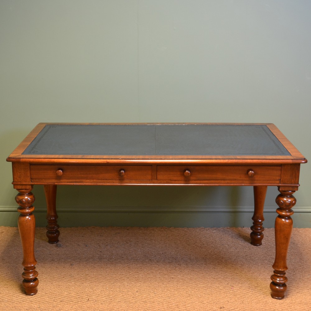Spectacular Quality Victorian Large Antique Mahogany Writing Table