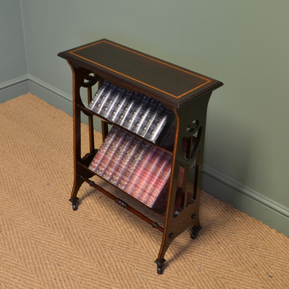Quality Edwardian Mahogany Art Nouveau Antique Book Stand