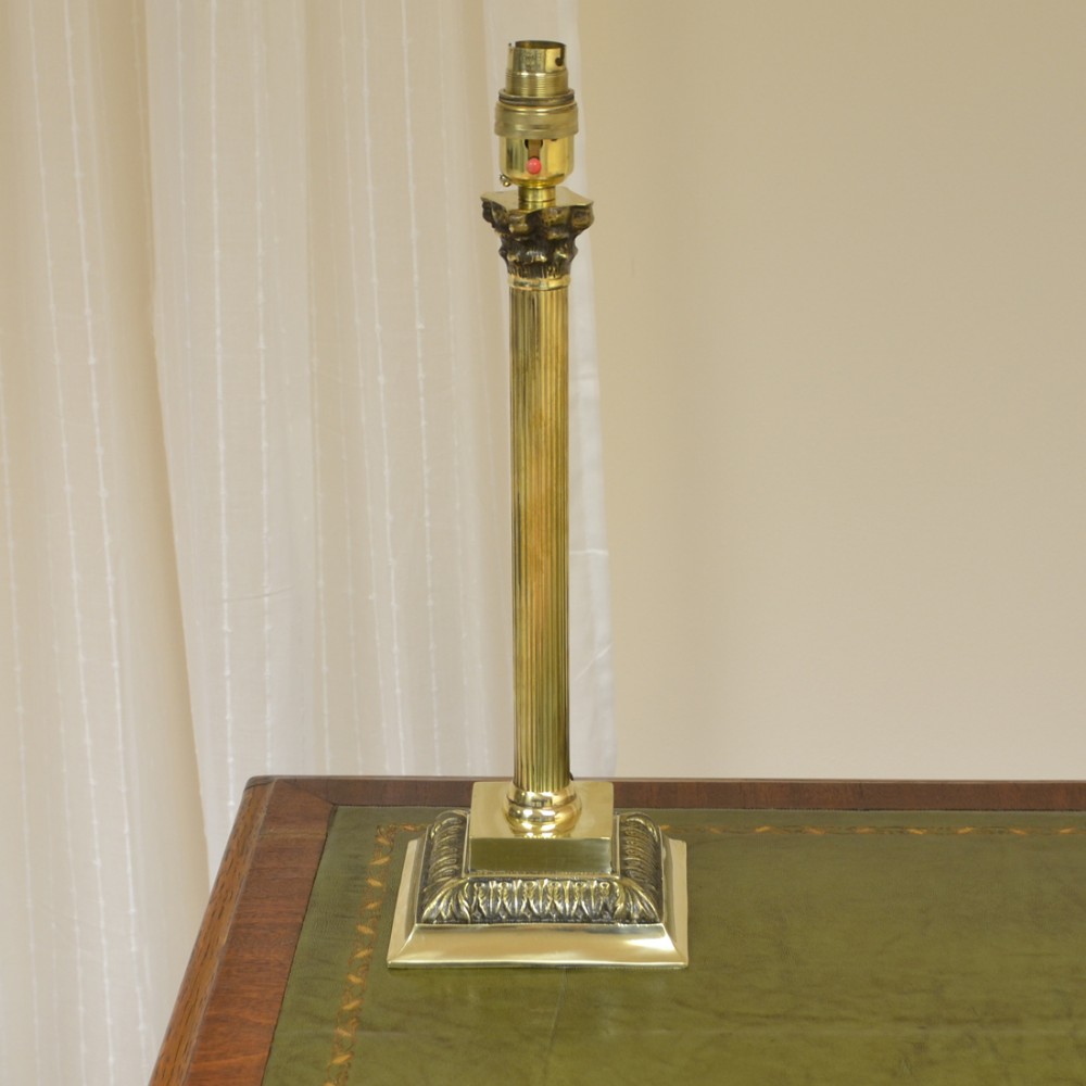 Super Antique Brass Corinthian Column Lamp Base