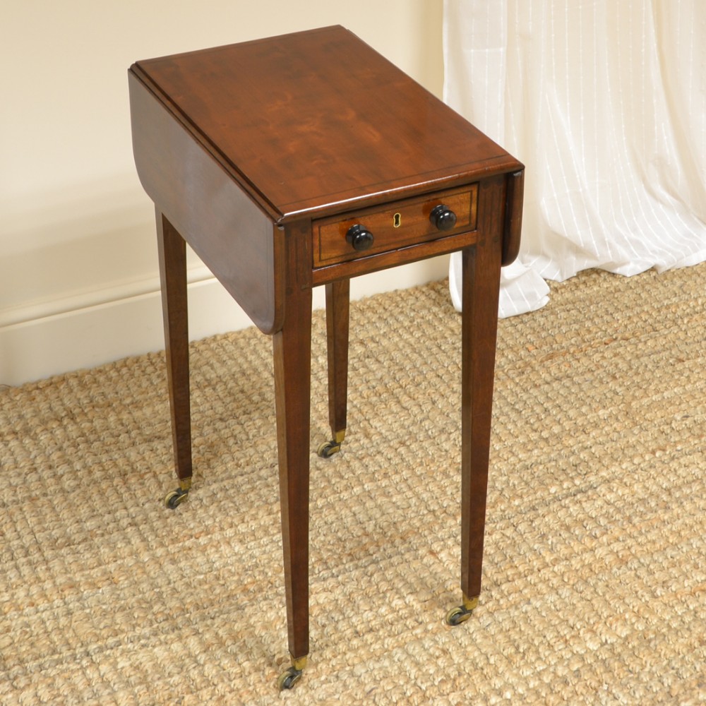 Unique Small Regency Mahogany Antique Baby Pembroke Table